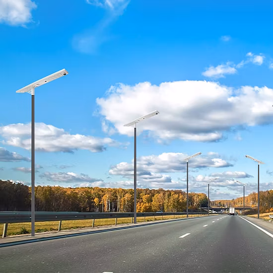 Certificación CE RoHS de alta potencia 30W 40W 60W 70W 80W 100W 120W Luminaria Farola solar LED Iluminación exterior con poste HDG