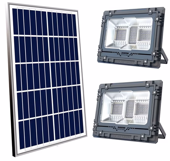 Lámpara solar LED de 40W 80W 120W para iluminación exterior de pared de farola de jardín