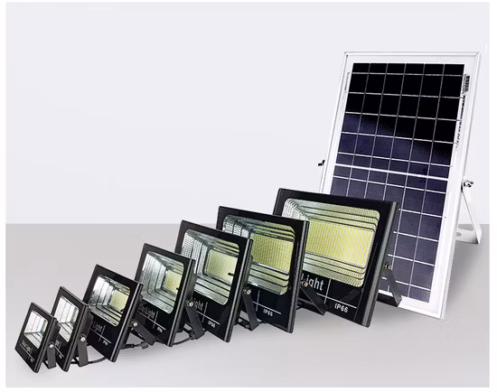 Precio al por mayor de ahorro de energía, lámpara de exterior impermeable IP65 para calle, luces de 50W 100W 200W 300W, reflector LED con energía Solar